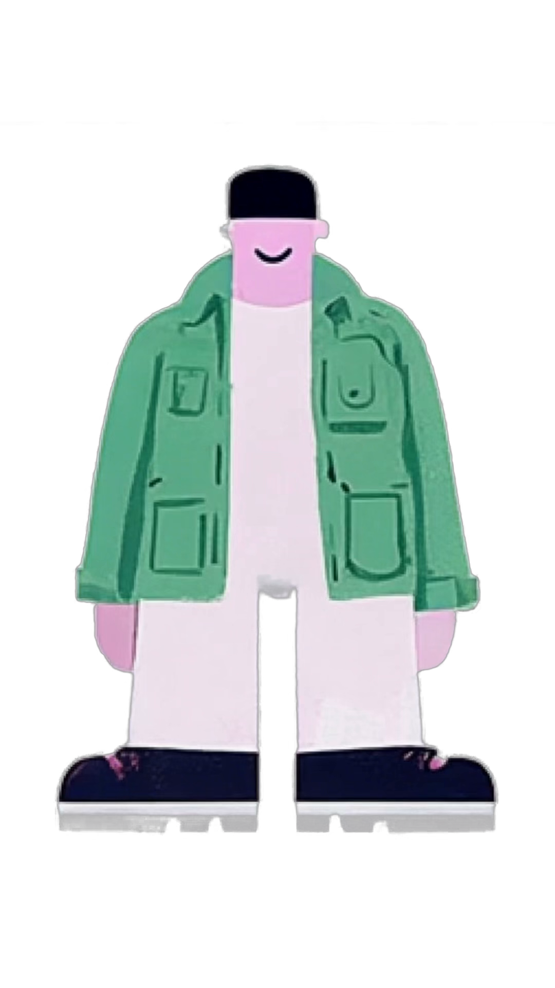 Bruce — a small cat walker in a blue jacket.